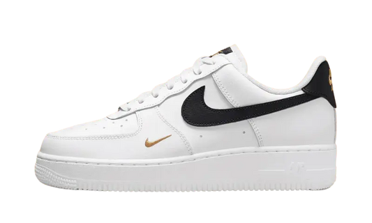 Nike Air Force 1 Low '07 Essential White Black Gold Mini Swoosh (Women's) - MTHOR SHOP