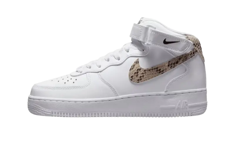 Nike Air Force 1 '07 Mid White Snake Swoosh (Women's) - MTHOR SHOP