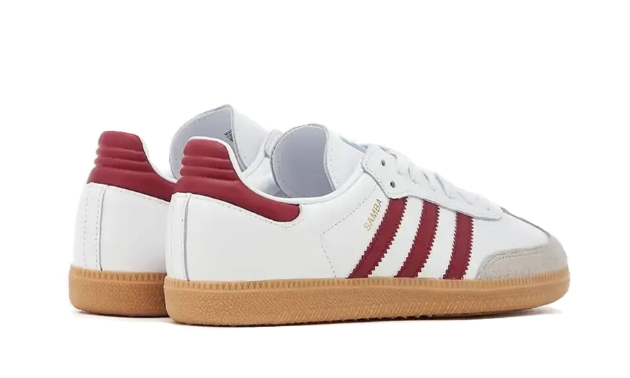 Adidas Samba OG White Burgundy Gum